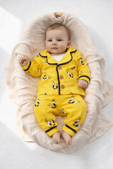 Civcivli pijama takımı bebek