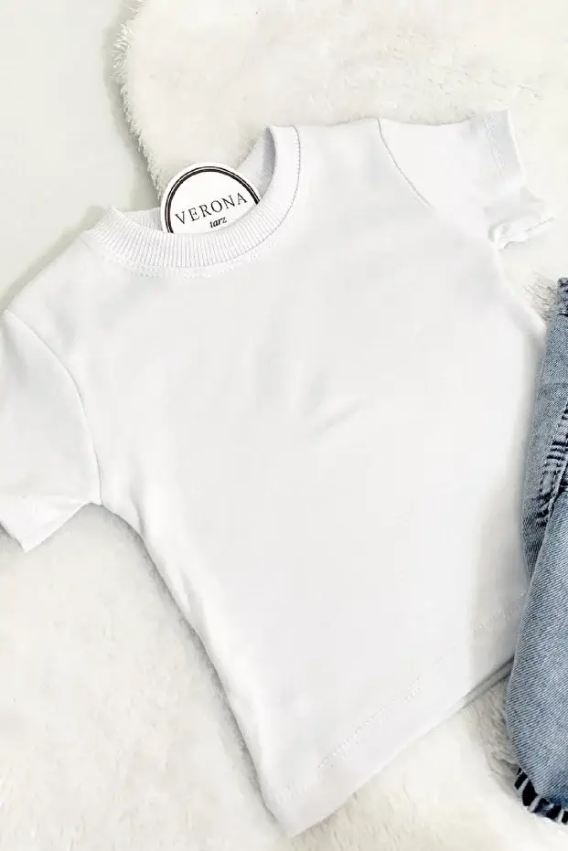 Kız Erkek Bebek Jean Kot Salopet Tulum 2li Set Takım - Görsel 3