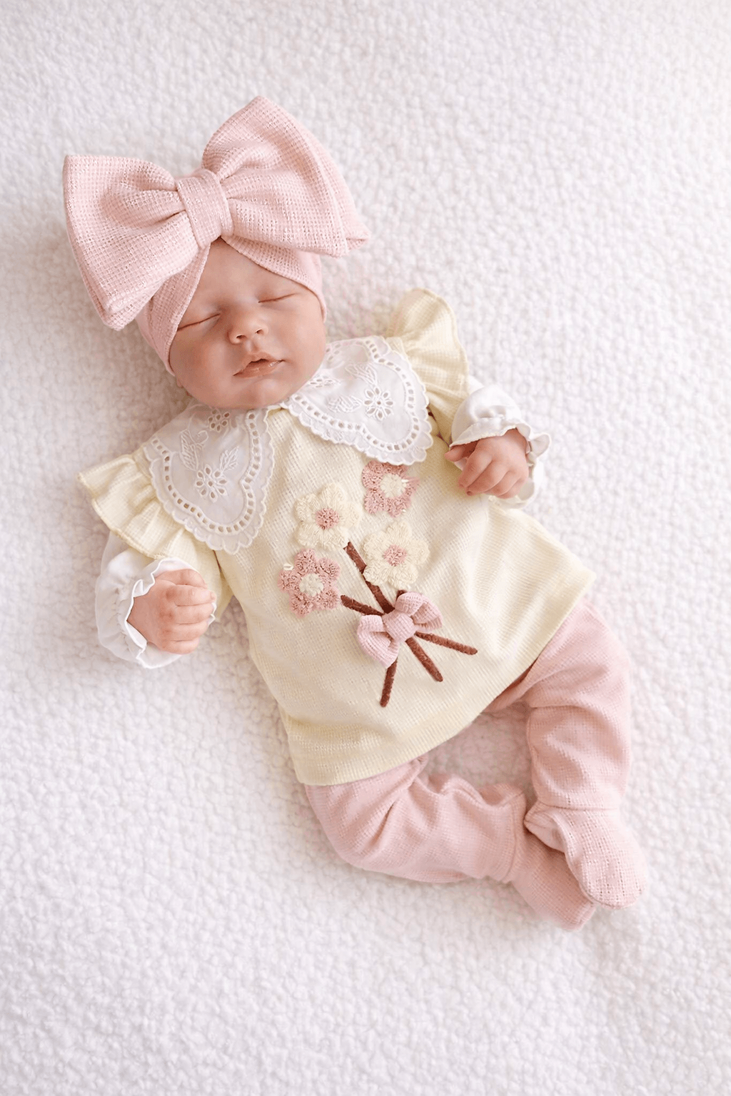 10lu Hastane Çıkış seti Kutulu kız bebek çiçekli