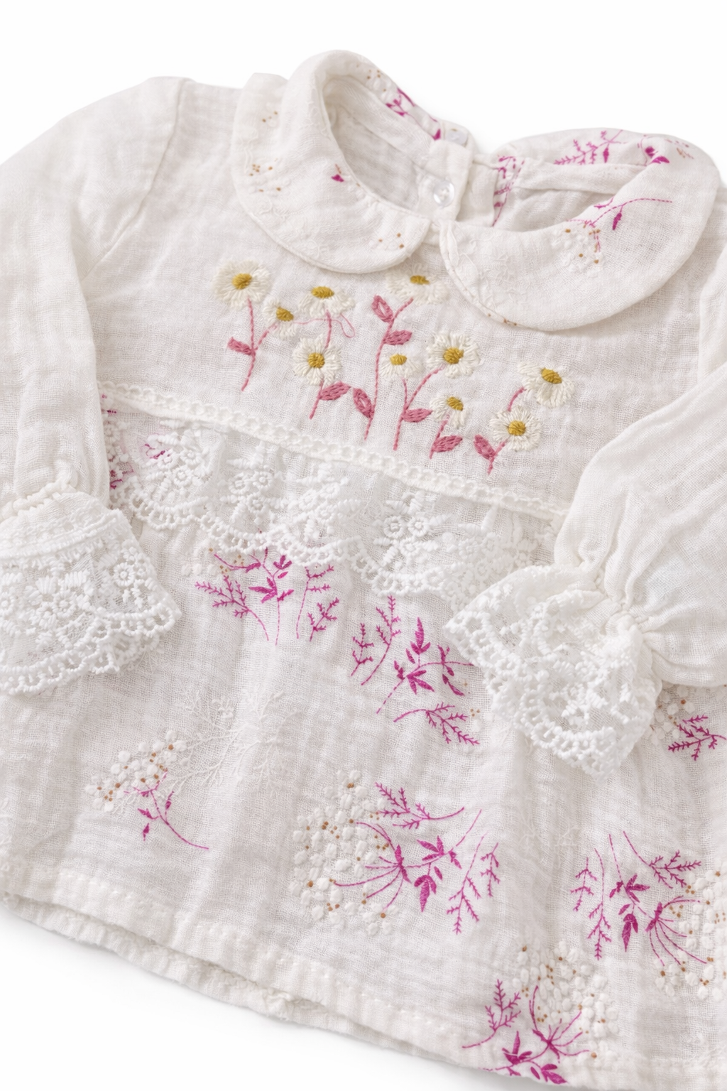 Kız Bebek Müslin Kumaş 10lu Hastane Çıkış Seti - Görsel 3