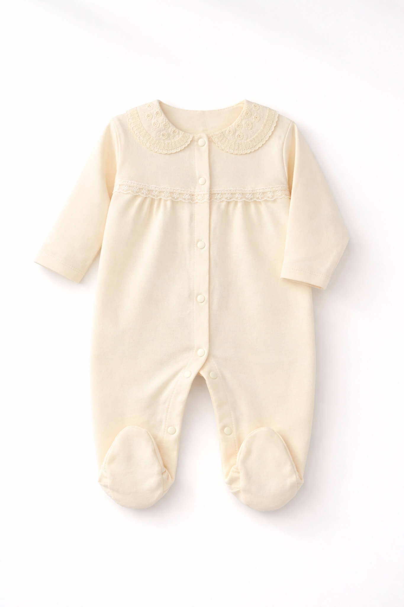 Krem dantelli yenidoğan kız bebek hastane çıkış seti tulum şapka önlük eldiven ve battaniye